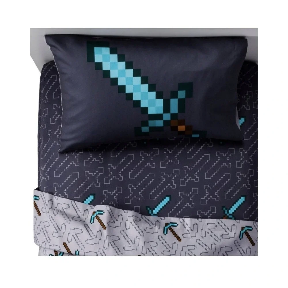 MINECRAFT Comforter Sheet Set 6PC FULL DOUBLE GAMER KIDS‎ TEENS NIP